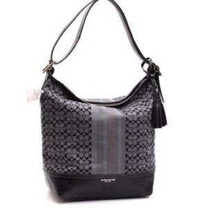 Coach legacy striped duffle